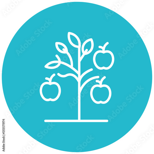 Apple Orchard Vector Icon