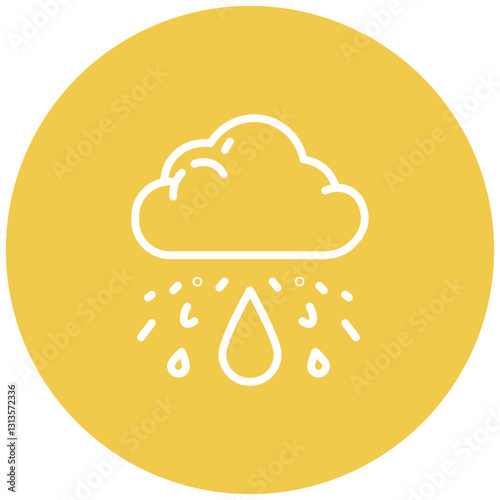 Falling Raindrops Vector Icon