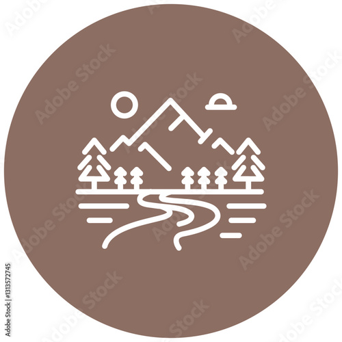 Scenic Overlook Vector Icon