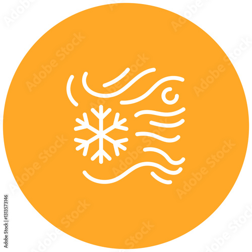 Chilly Breeze Vector Icon