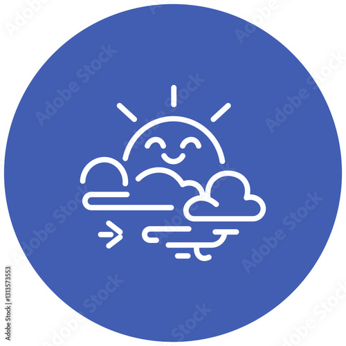 Partly Cloudy Vector Icon