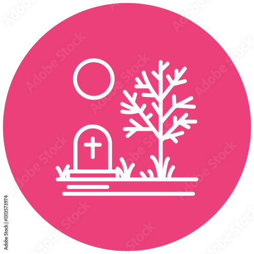 Final Resting Place Vector Icon