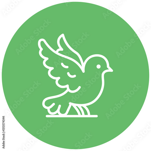Mourning Dove Vector Icon