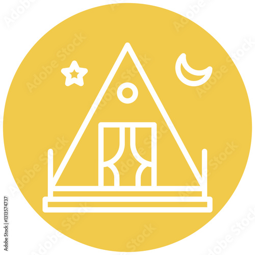 Bedouin Tent Vector Icon