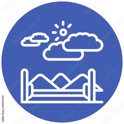 Desert Cloud Vector Icon