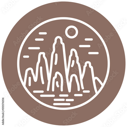 Karst Mountains Vector Icon