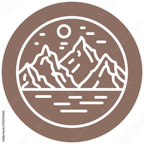 Rocky Highlands Vector Icon