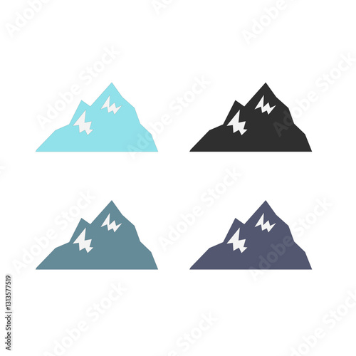 BLUE HILLS SIGN SYMBOL LOGO VECTOR ISOLATED ON WHITE
