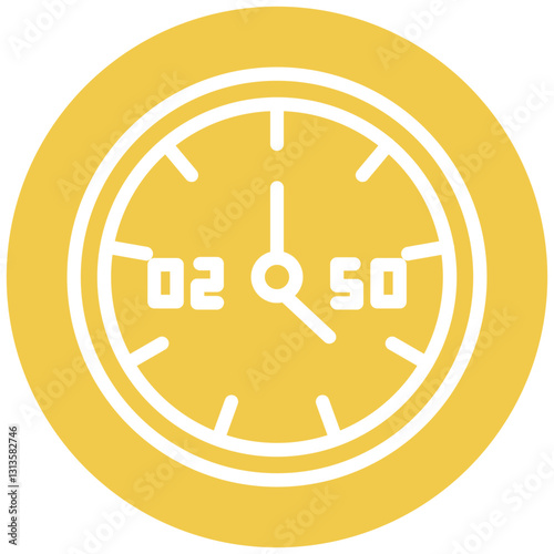Soccer Extra Time Clock Vector Icon