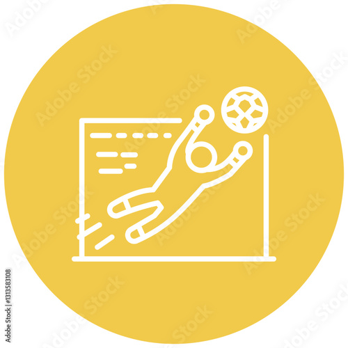Soccer Penalty Save Vector Icon