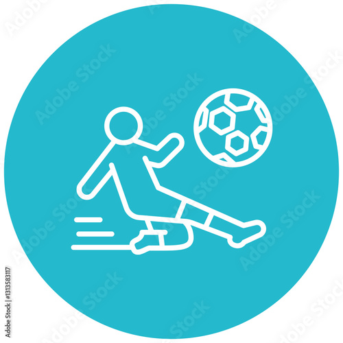 Soccer Sliding Tackle Vector Icon