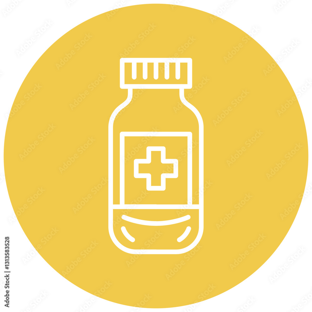 Fototapeta premium Cough Syrup Vector Icon