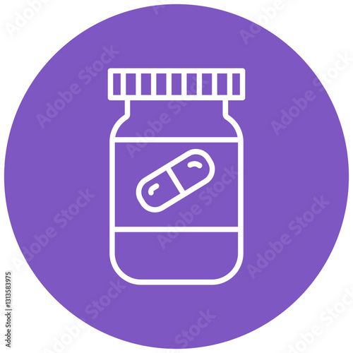 Pill Bottle Vector Icon