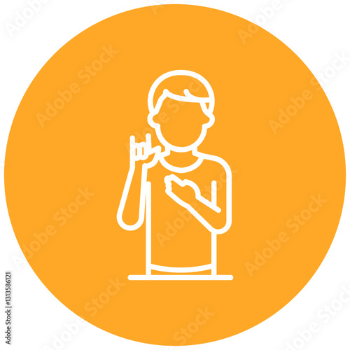 Non Verbal Communication Vector Icon
