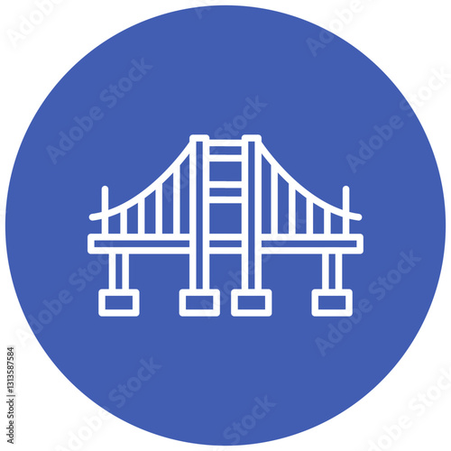 Bridge Crossing Vector Icon