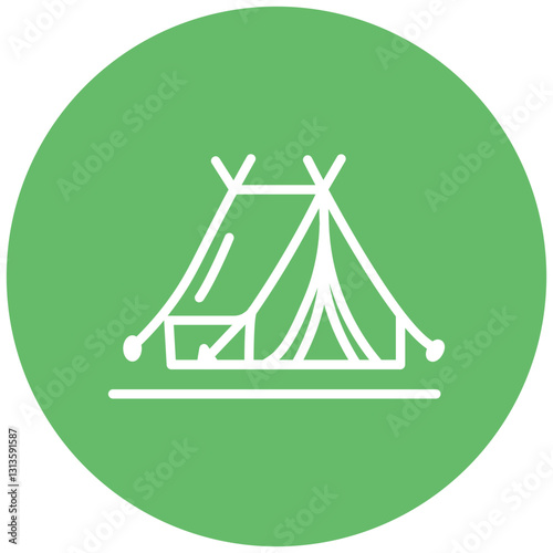 Luxury Camp Vector Icon