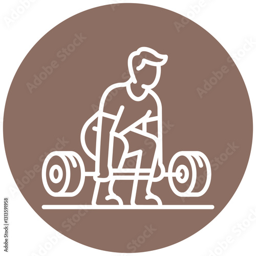 Deadlift Vector Icon