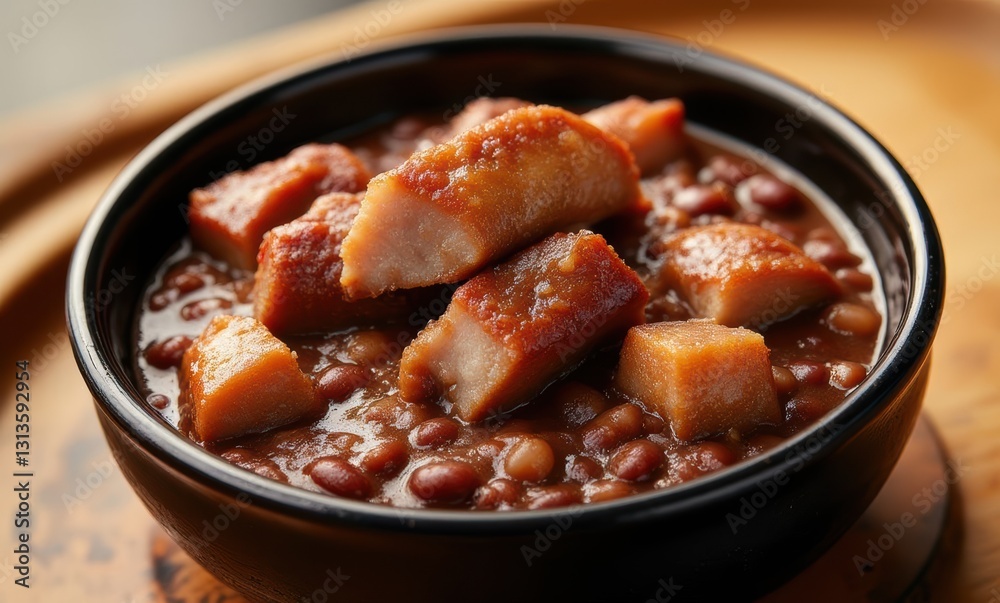 Delicious bean stew with meat Delicious bean stew with meat