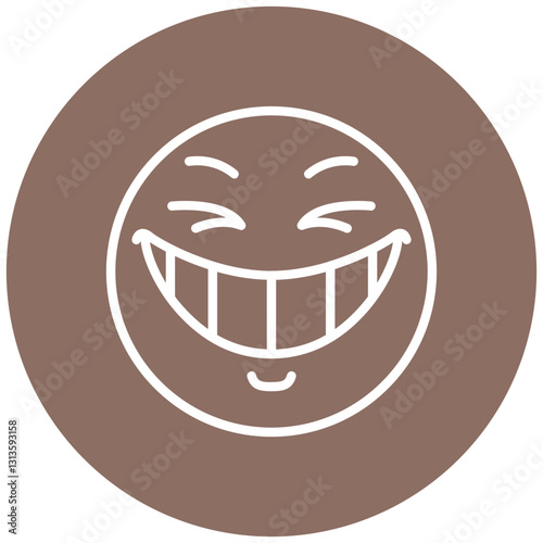 Grinning Squinting Face Vector Icon
