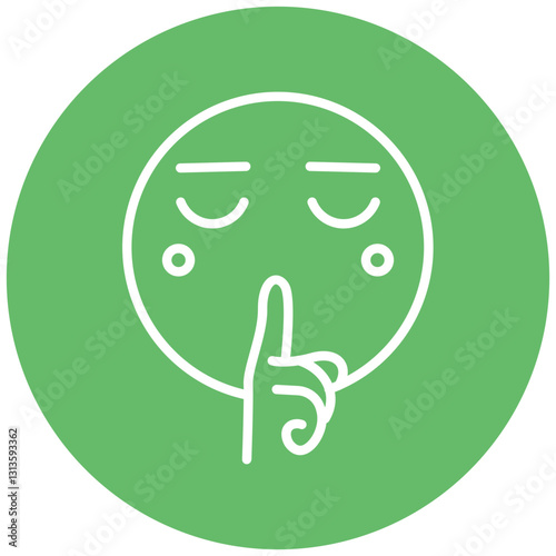 Shushing Face Vector Icon