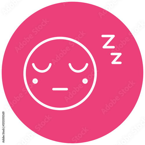 Sleepy Face Vector Icon