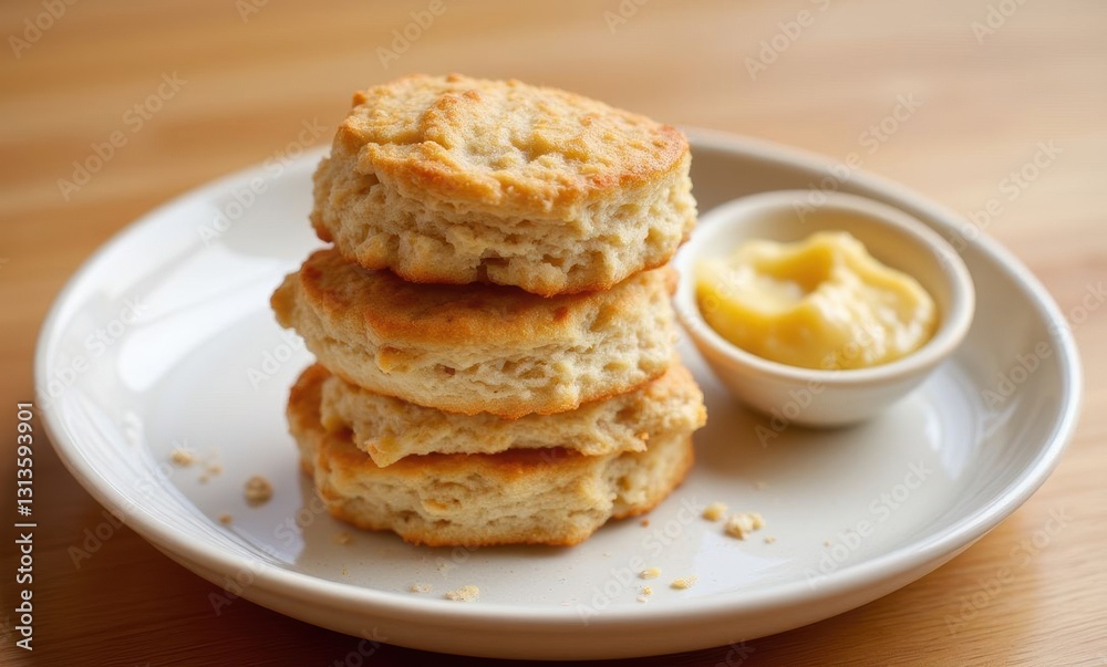 Delicious homemade biscuits with butter Delicious homemade biscuits with butter