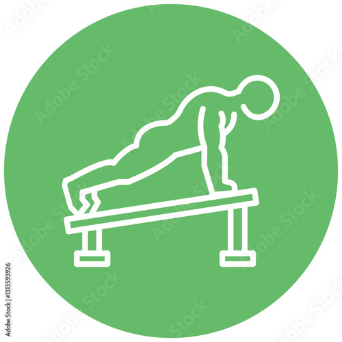 Decline Push Up Vector Icon