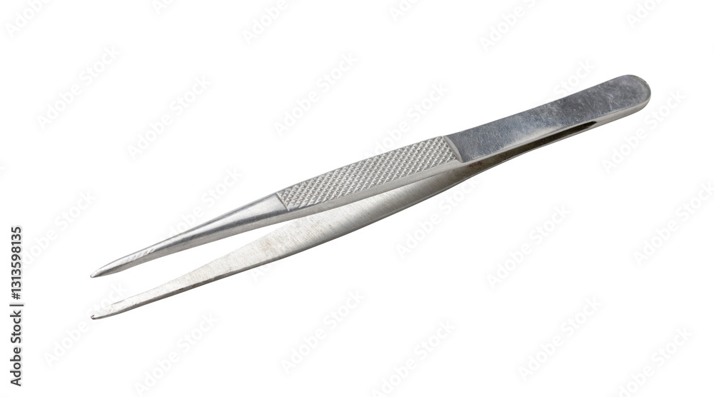 Metal tweezers isolated on transparent background Metal tweezers isolated on transparent background