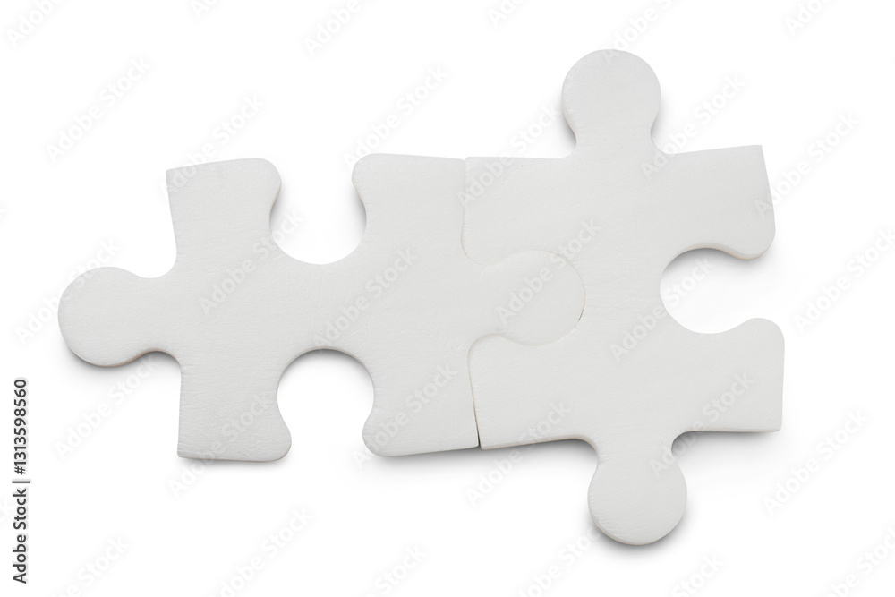 Two puzzle pieces isolated on transparent background Two puzzle pieces isolated on transparent background