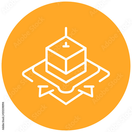 Qibla Direction Vector Icon