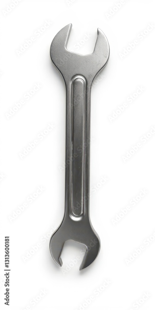Chrome adjustable wrench isolated on pure white background, maintenance,new,adjustable wrench Chrome adjustable wrench isolated on pure white background, maintenance,new,adjustable wrench