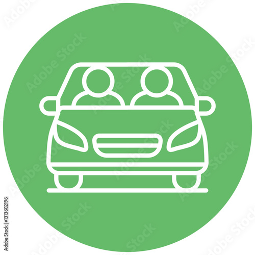 Ride Sharing Vector Icon