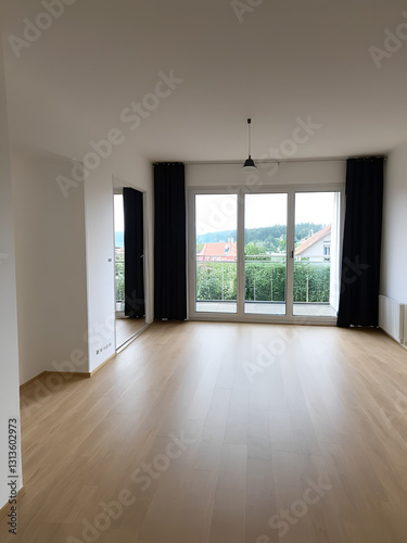 lachendes paar zieht in neue wohnung