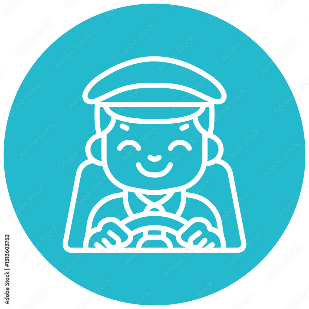 Taxi Driver Vector Icon Taxi Driver Vector Icon