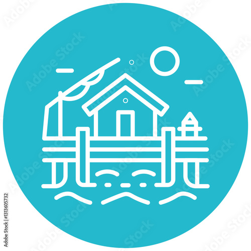 Fishing Pier Vector Icon