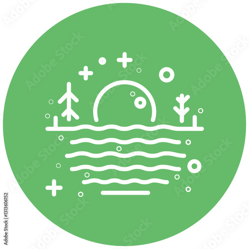 Tidal Pool Vector Icon