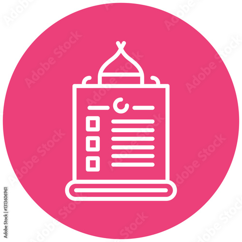 Hajj Checklist Vector Icon