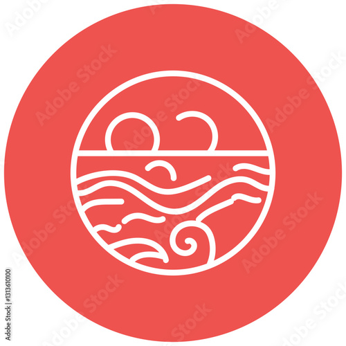 Tidal Pool Vector Icon