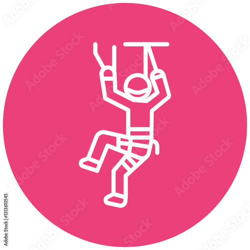 Climbing Gym Pass Vector Icon