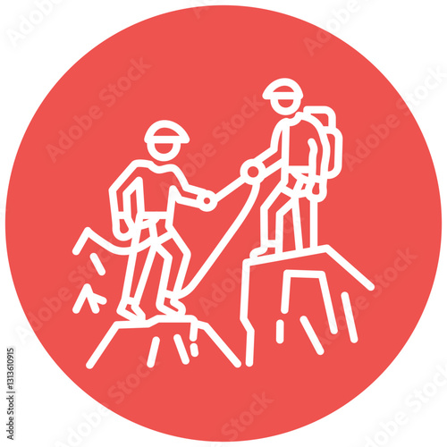 Climbing Spotter Vector Icon