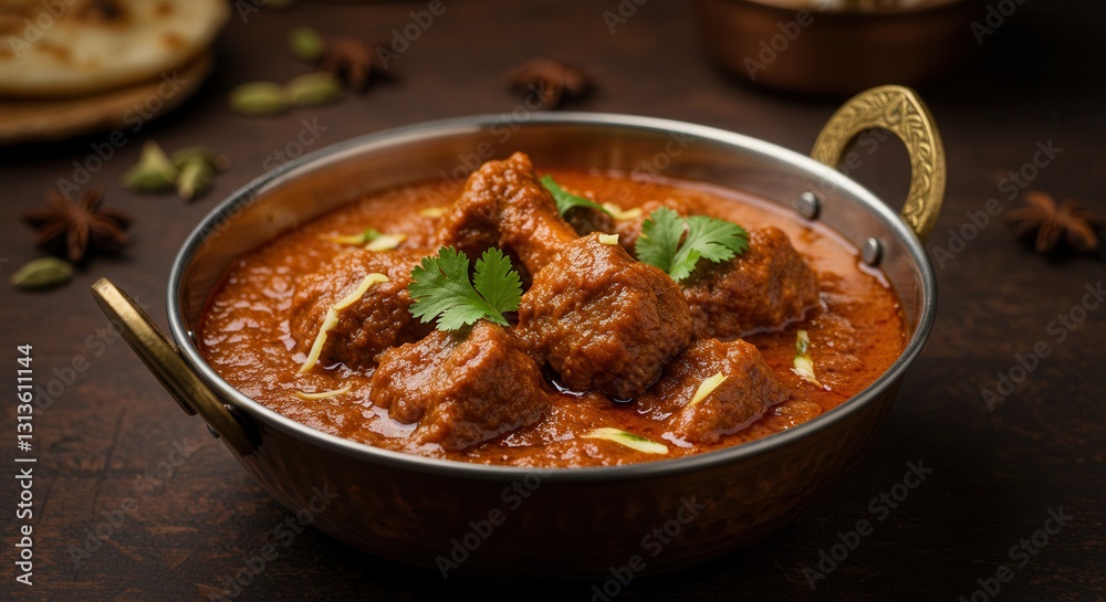 Delicious Chicken Curry in a Bowl Garnished with Cilantro Delicious Chicken Curry in a Bowl Garnished with Cilantro