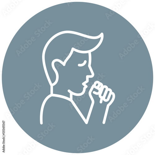 Allergic Cough Vector Icon