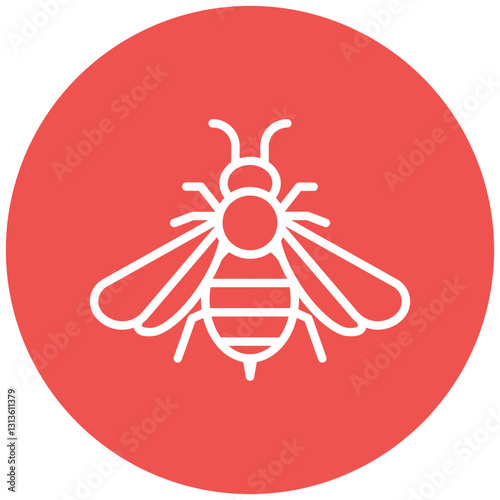 Bee Sting Allergy Vector Icon