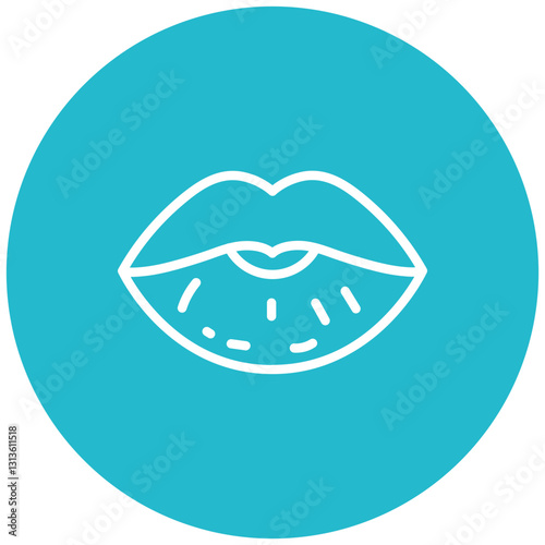 Lip Swelling Vector Icon