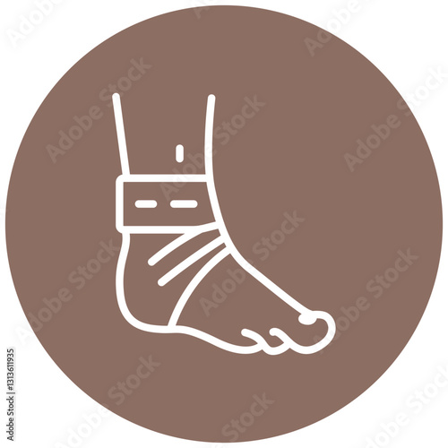 Ankle Swelling Vector Icon