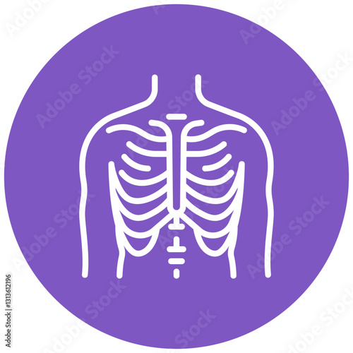 Intercostal Pain Vector Icon