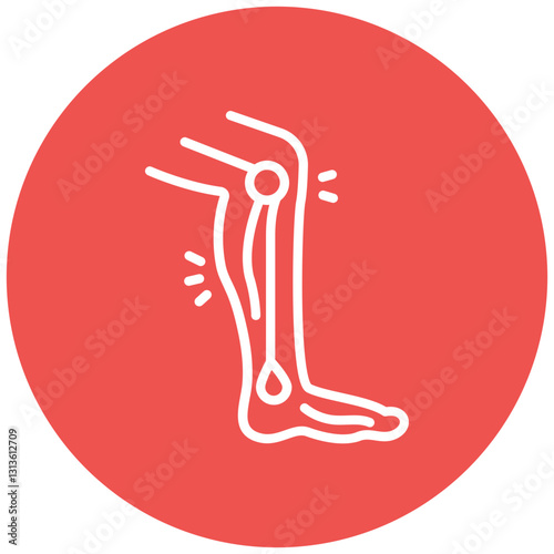 Tendon Rupture Vector Icon