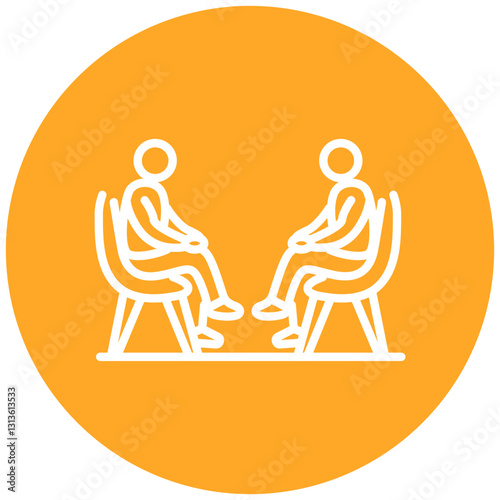 Psychiatric Therapy Room Vector Icon
