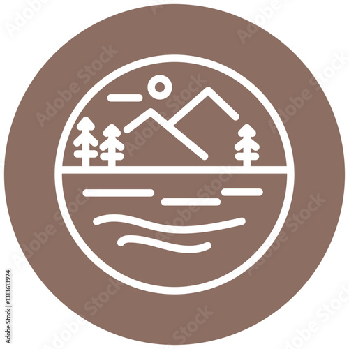 Lake Overflow Vector Icon