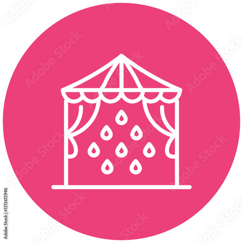 Monsoon Canopy Vector Icon